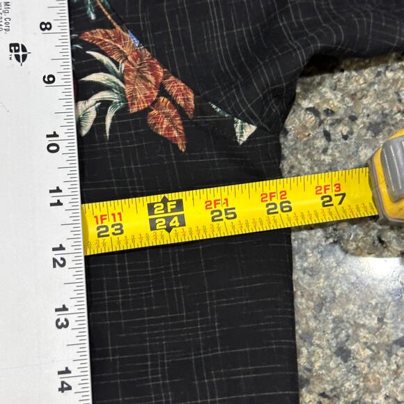 MODA CAMPIA Mens Hawaiian Shirt Size XXL Black Pineapple Print Tropical - Picture 5 of 7